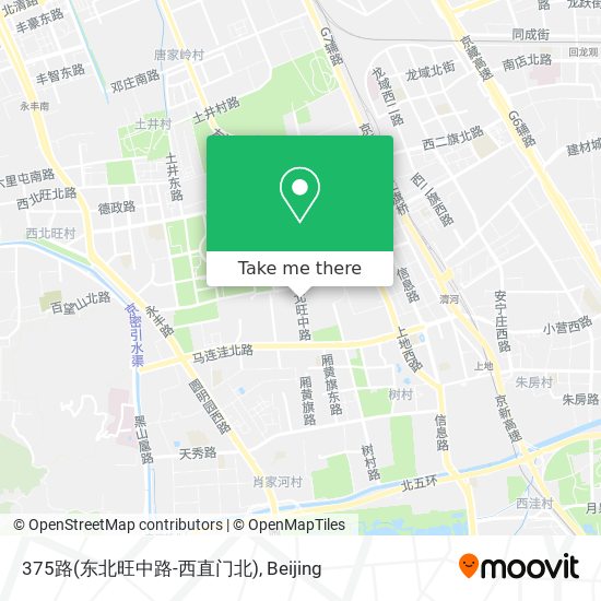 375路(东北旺中路-西直门北) map
