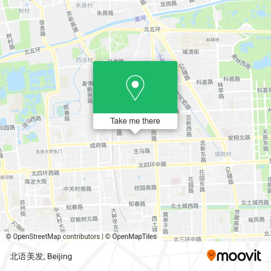 北语美发 map
