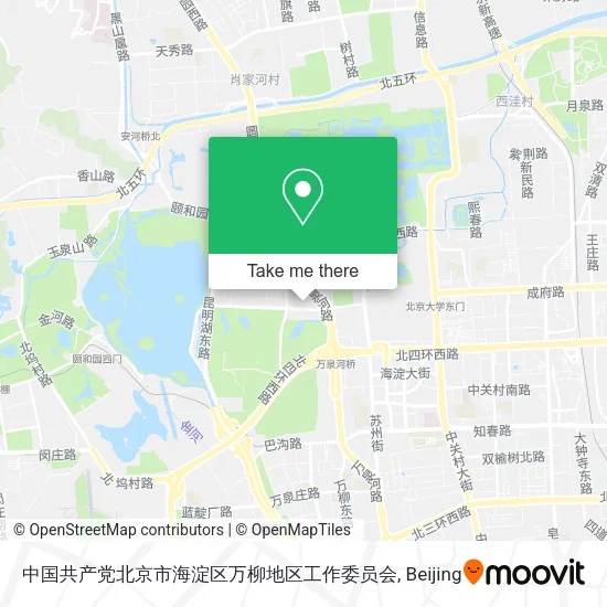 中国共产党北京市海淀区万柳地区工作委员会 map