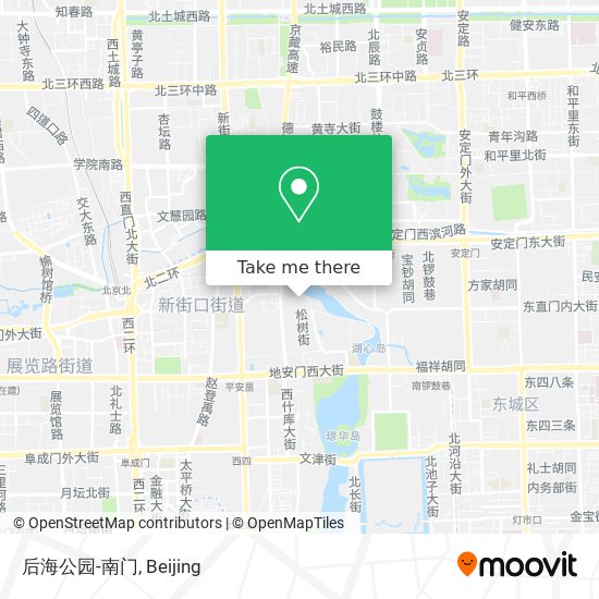 后海公园-南门 map