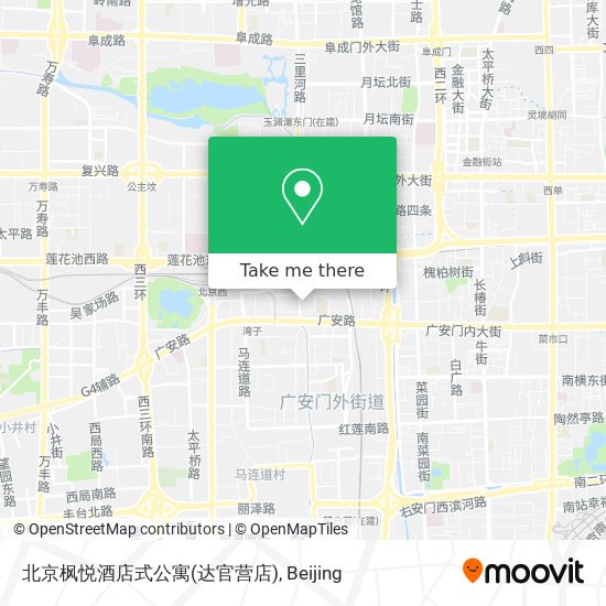 北京枫悦酒店式公寓(达官营店) map