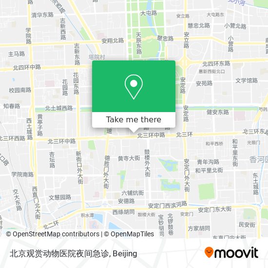 北京观赏动物医院夜间急诊 map