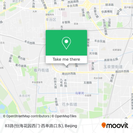 83路(怡海花园西门-西单路口东) map
