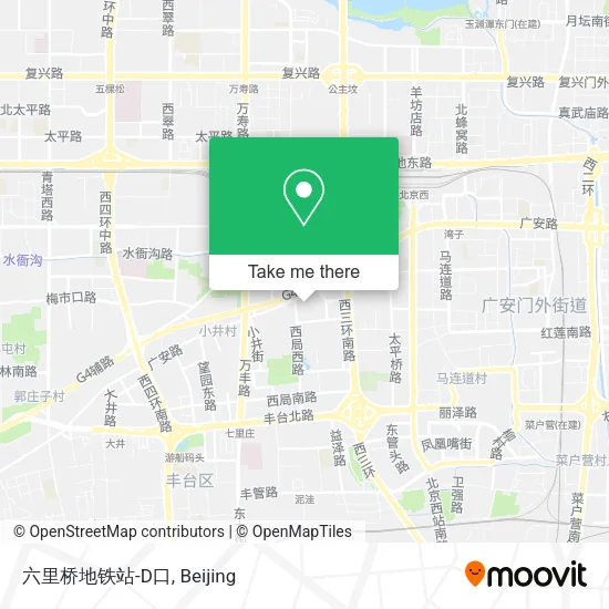 六里桥地铁站-D口 map