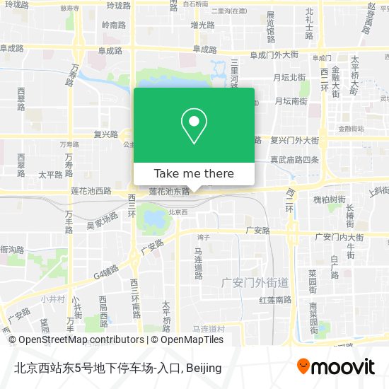 北京西站东5号地下停车场-入口 map