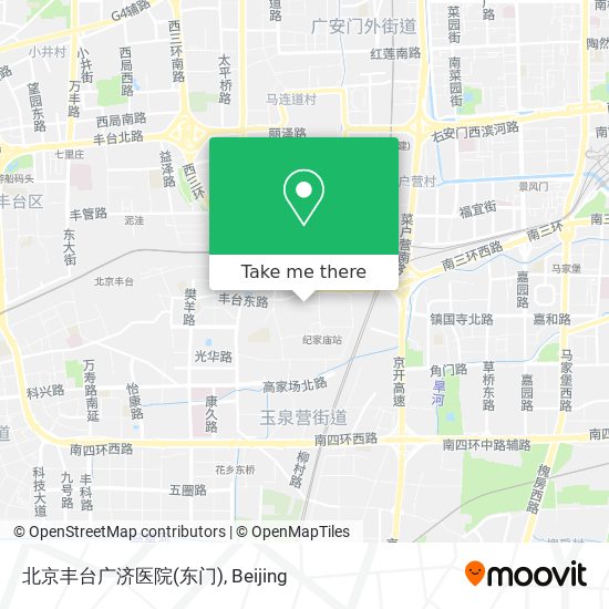 北京丰台广济医院(东门) map
