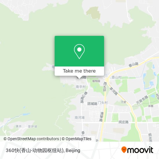 360快(香山-动物园枢纽站) map
