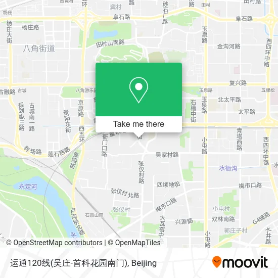 运通120线(吴庄-首科花园南门) map