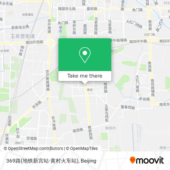 369路(地铁新宫站-黄村火车站) map