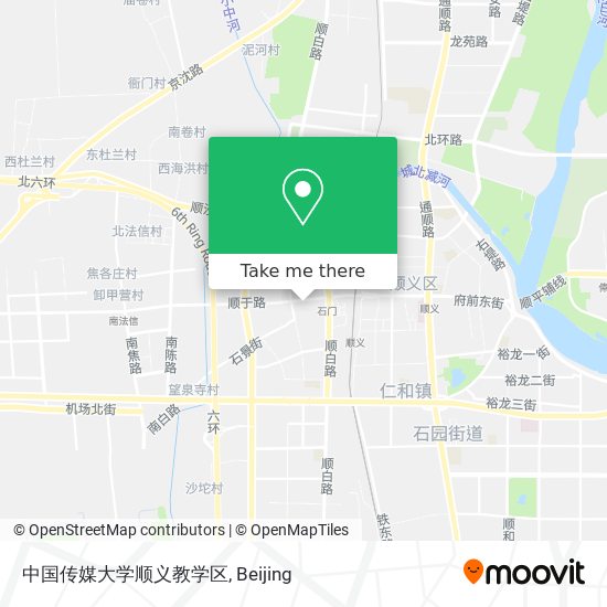 中国传媒大学顺义教学区 map