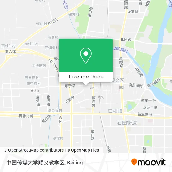 中国传媒大学顺义教学区 map