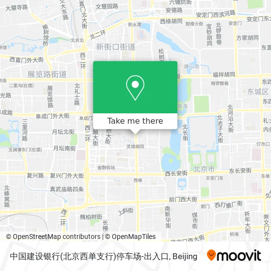 中国建设银行(北京西单支行)停车场-出入口 map