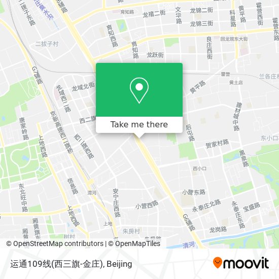 运通109线(西三旗-金庄) map