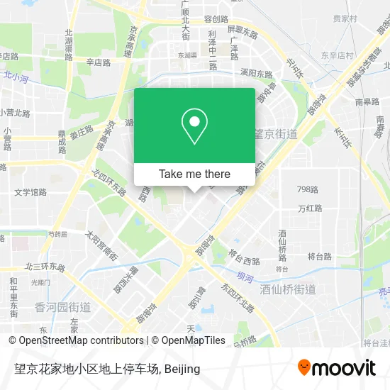 望京花家地小区地上停车场 map