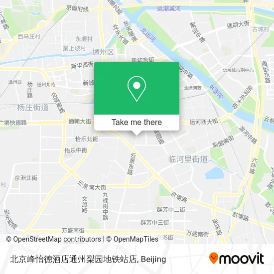 北京峰怡德酒店通州梨园地铁站店 map