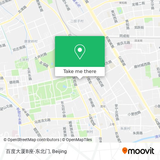 百度大厦B座-东北门 map