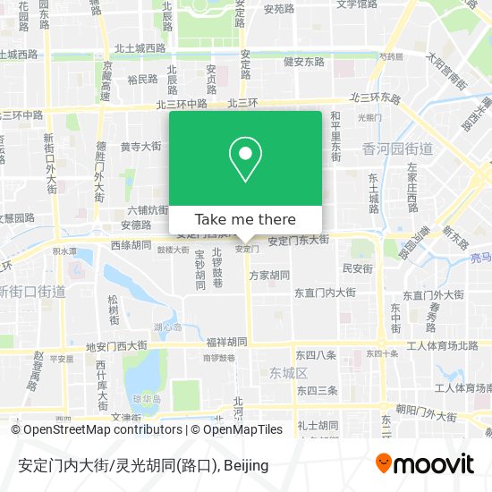 安定门内大街/灵光胡同(路口) map
