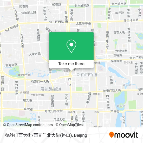 德胜门西大街/西直门北大街(路口) map