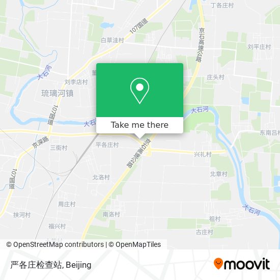 严各庄检查站 map