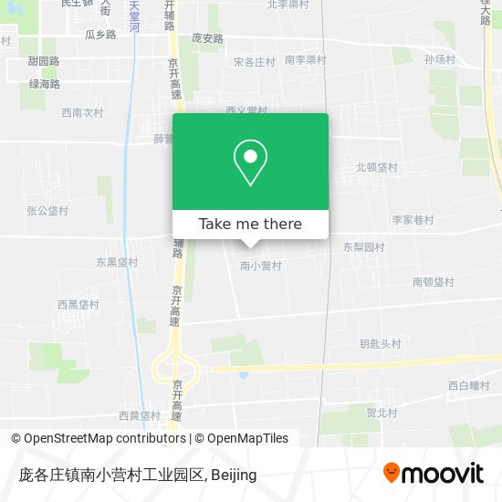 庞各庄镇南小营村工业园区 map