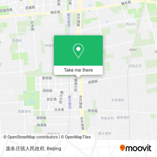 庞各庄镇人民政府 map