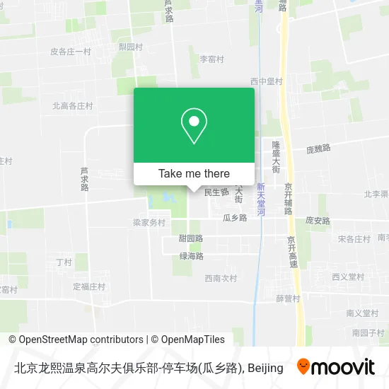 北京龙熙温泉高尔夫俱乐部-停车场(瓜乡路) map