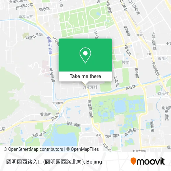 圆明园西路入口(圆明园西路北向) map