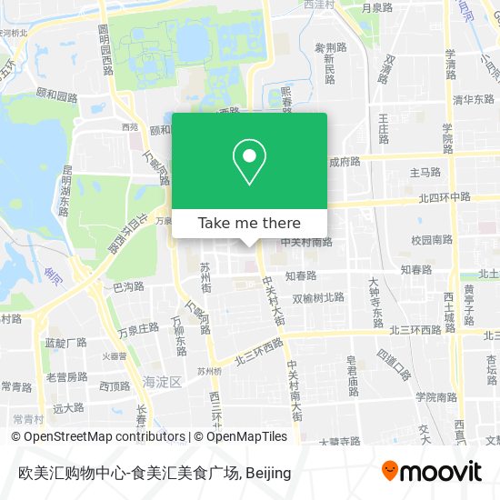 欧美汇购物中心-食美汇美食广场 map