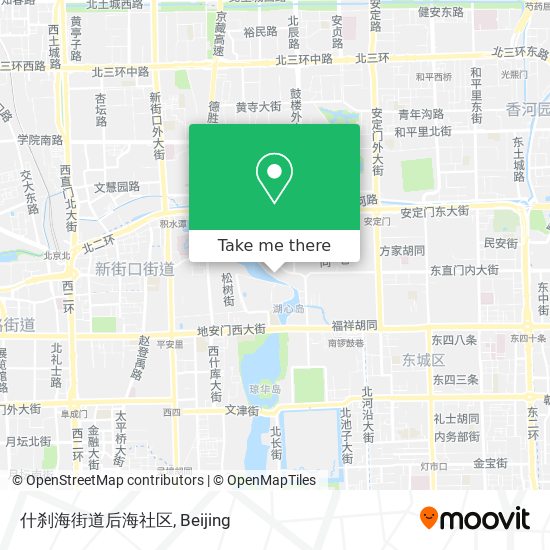 什刹海街道后海社区 map