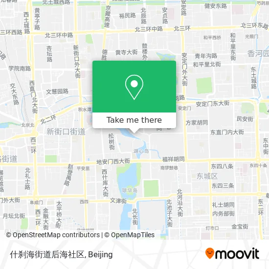 什刹海街道后海社区 map