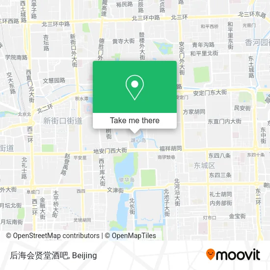 后海会贤堂酒吧 map