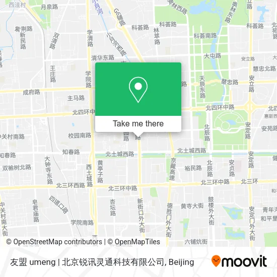 友盟 umeng | 北京锐讯灵通科技有限公司 map