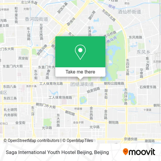 Saga International Youth Hostel Beijing map