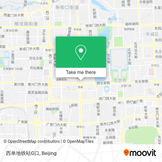 西单地铁站G口 map