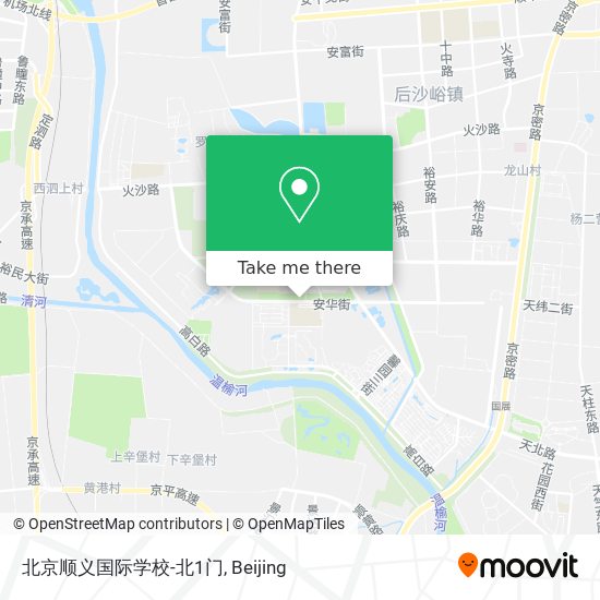 北京顺义国际学校-北1门 map