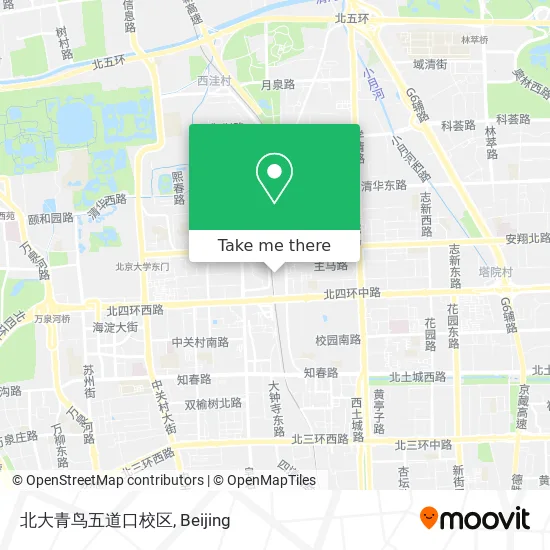 北大青鸟五道口校区 map