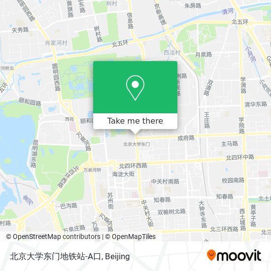 北京大学东门地铁站-A口 map