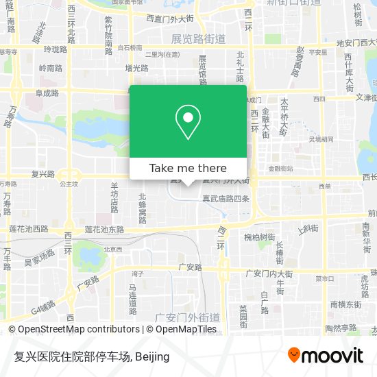 复兴医院住院部停车场 map