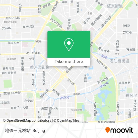 地铁三元桥站 map