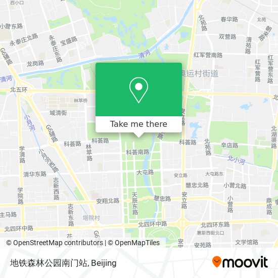 地铁森林公园南门站 map