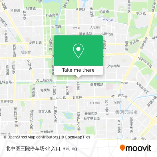 北中医三院停车场-出入口 map