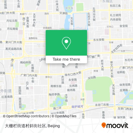 大栅栏街道村斜街社区 map