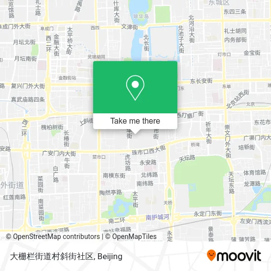 大栅栏街道村斜街社区 map
