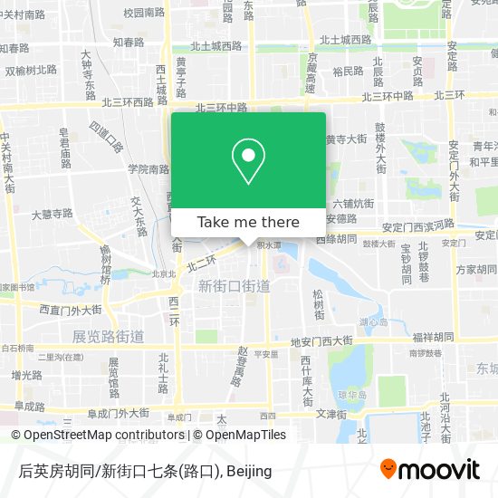 后英房胡同/新街口七条(路口) map