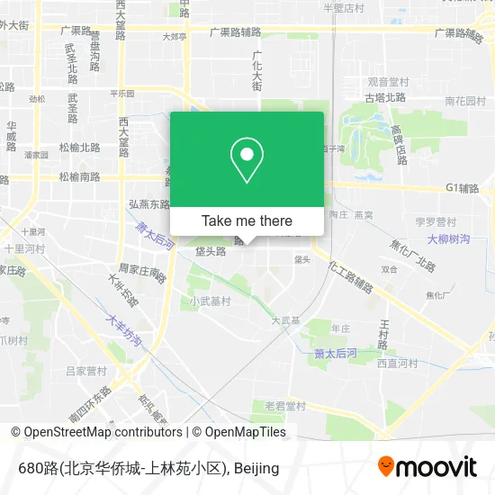 680路(北京华侨城-上林苑小区) map