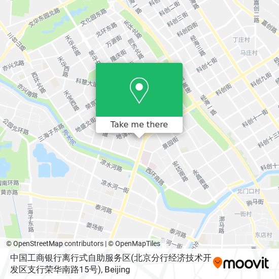 中国工商银行离行式自助服务区(北京分行经济技术开发区支行荣华南路15号) map