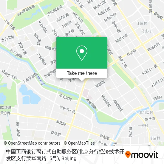中国工商银行离行式自助服务区(北京分行经济技术开发区支行荣华南路15号) map