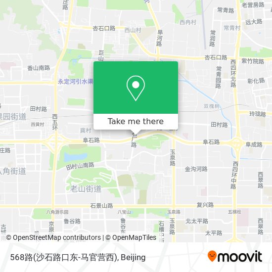 568路(沙石路口东-马官营西) map