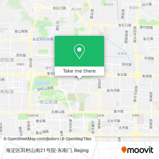 海淀区田村山南21号院-东南门 map