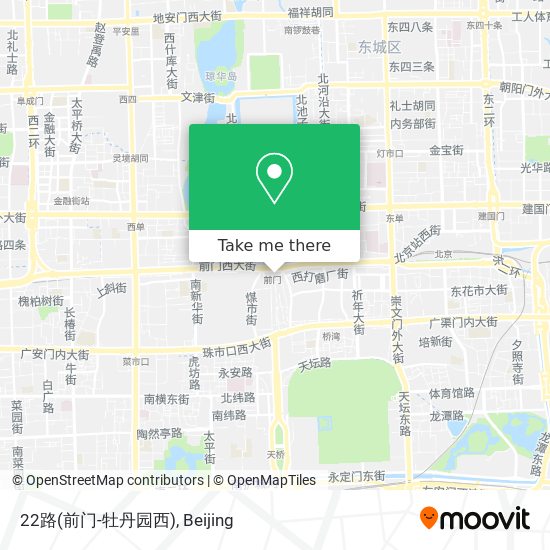 22路(前门-牡丹园西) map